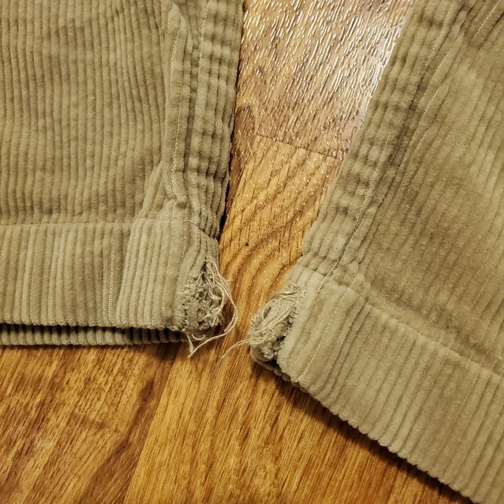Vintage Polo Corduroy Pants Men 36x34 Brown‎ Pleated Straight Fit Baggy 90s